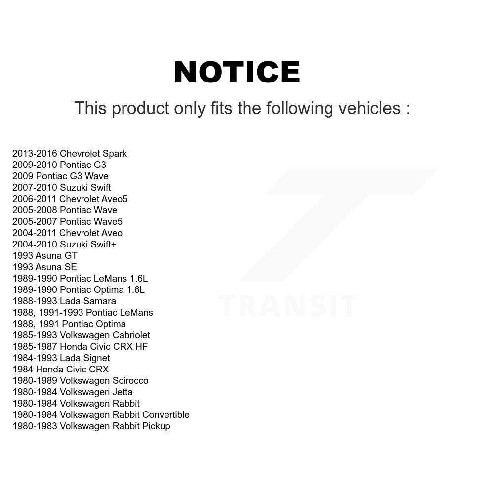 [Avant] Kit de Roulement de roue pour Chevrolet Aveo Spark Volkswagen Aveo5 Honda Civic Cabriolet Rabbit Pontiac Pickup G3 Scirocco Convertible LeMans Jetta Lada Asuna Suzuki GT SE Wave Swift Wave5 K70-100555