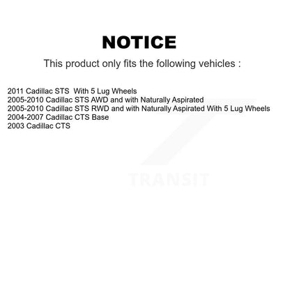 [Arrière] Kit d'ensemble roulement de roue et moyeu pour Cadillac CTS STS K70-100607