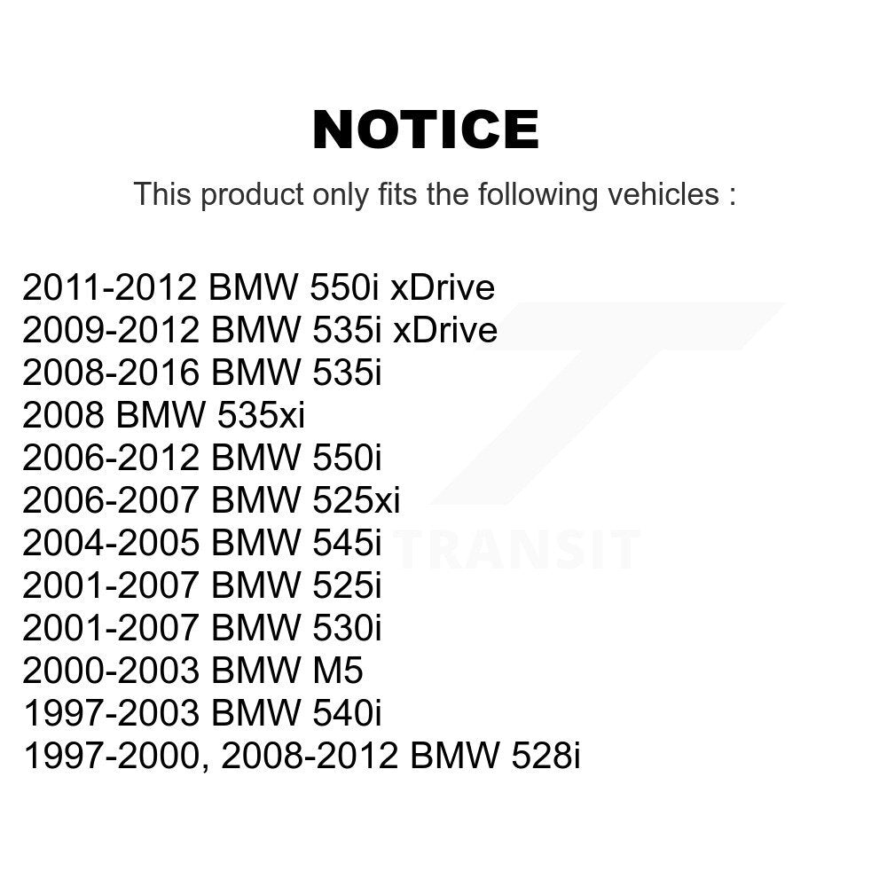 [Arrière] Kit d'ensemble roulement de roue et moyeu pour BMW 528i 535i 530i 525i xDrive 550i 540i 535xi 545i 525xi M5 K70-100608