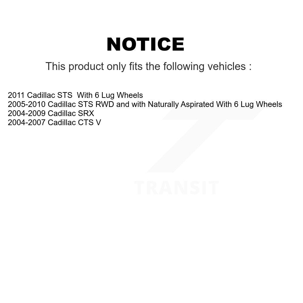 [Arrière] Kit d'ensemble roulement de roue et moyeu pour Cadillac CTS SRX STS K70-100615