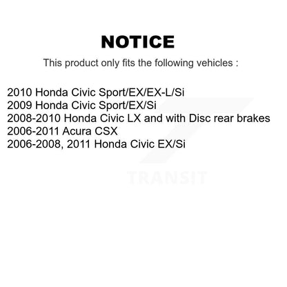 [Arrière] Kit d'ensemble roulement de roue et moyeu pour Honda Civic Acura CSX K70-100620
