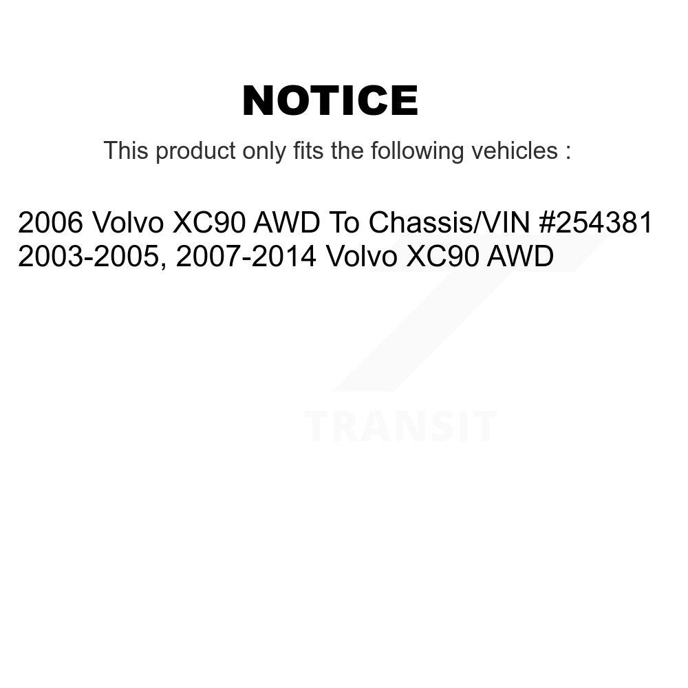 [Arrière] Kit d'ensemble roulement de roue et moyeu pour Volvo XC90 AWD K70-100629