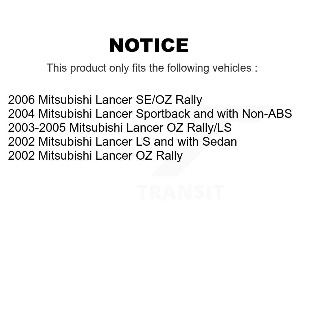 [Arrière] Kit d'ensemble roulement de roue et moyeu pour Mitsubishi Lancer K70-100631