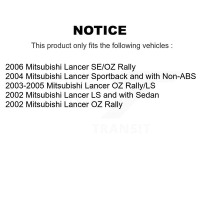 [Arrière] Kit d'ensemble roulement de roue et moyeu pour Mitsubishi Lancer K70-100631