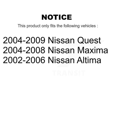 [Arrière] Kit d'ensemble roulement de roue et moyeu pour Nissan Altima Maxima Quest K70-100639