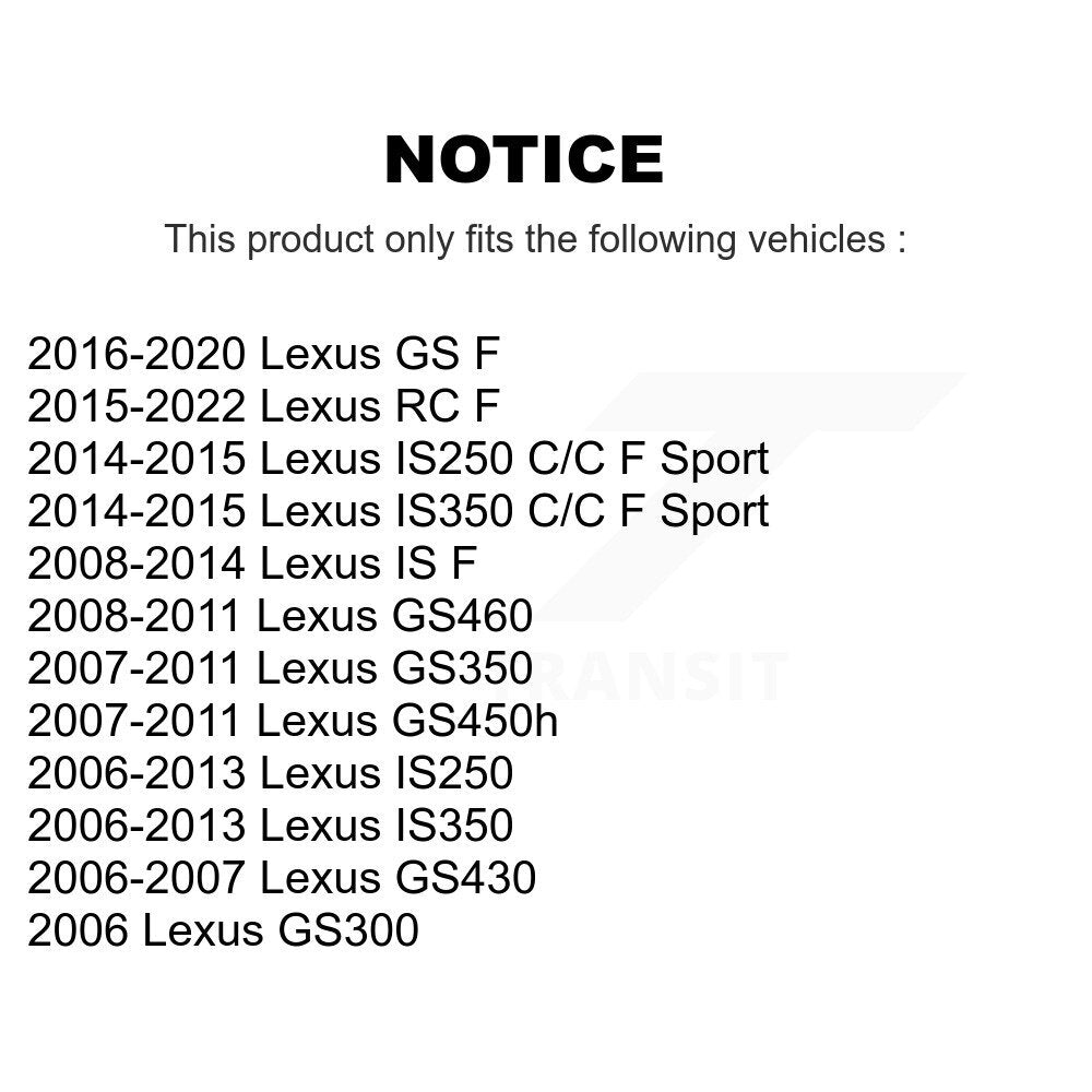 [Arrière] Kit d'ensemble roulement de roue et moyeu pour Lexus IS250 IS350 GS350 GS300 GS430 RC F IS GS450h GS GS460 K70-100672