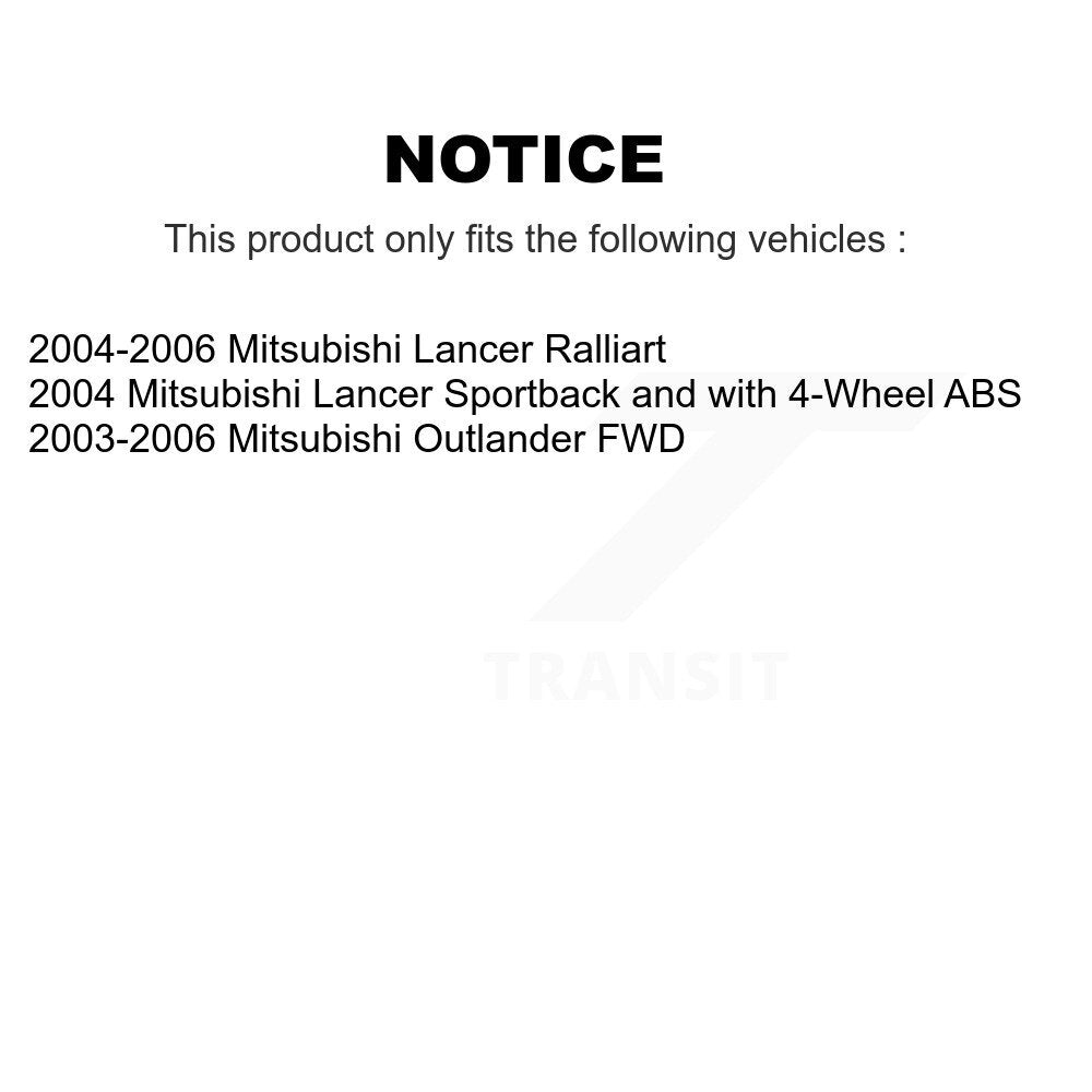 [Arrière] Kit d'ensemble roulement de roue et moyeu pour Mitsubishi Lancer Outlander K70-100674