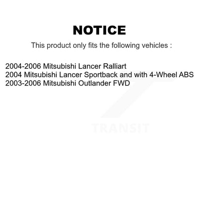 [Arrière] Kit d'ensemble roulement de roue et moyeu pour Mitsubishi Lancer Outlander K70-100674