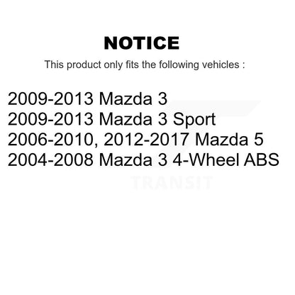 [Arrière] Kit d'ensemble roulement de roue et moyeu pour Mazda 3 5 Sport K70-100680