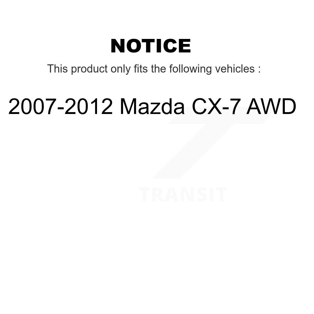 [Arrière] Kit d'ensemble roulement de roue et moyeu pour 2007-2012 Mazda CX-7 AWD K70-100683