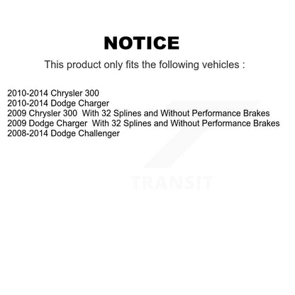 [Arrière] Kit d'ensemble roulement de roue et moyeu pour Dodge Charger Chrysler 300 Challenger K70-100690