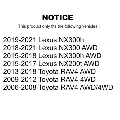 [Arrière] Kit d'ensemble roulement de roue et moyeu pour Toyota RAV4 Lexus NX200t NX300 NX300h K70-100695