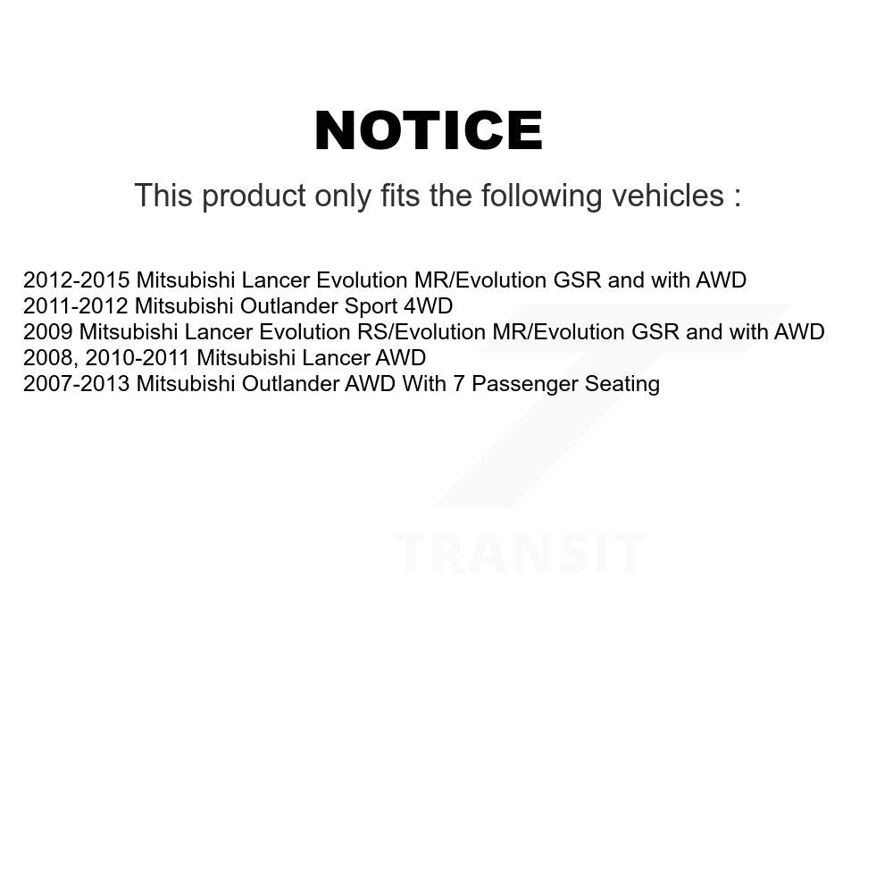[Arrière] Kit d'ensemble roulement de roue et moyeu pour Mitsubishi Lancer Outlander Sport K70-100700