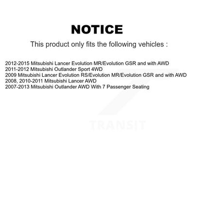 [Arrière] Kit d'ensemble roulement de roue et moyeu pour Mitsubishi Lancer Outlander Sport K70-100700