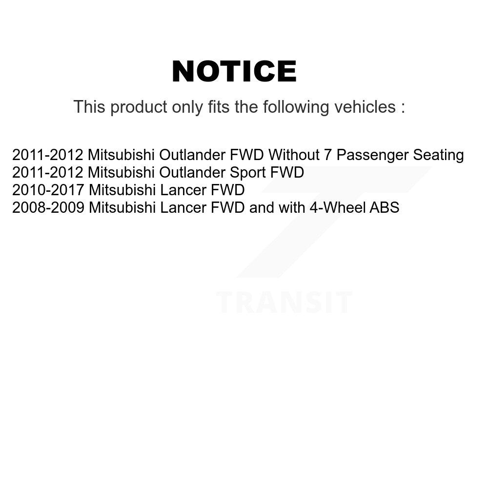 [Arrière] Kit d'ensemble roulement de roue et moyeu pour Mitsubishi Lancer Outlander Sport K70-100709