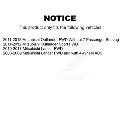 [Arrière] Kit d'ensemble roulement de roue et moyeu pour Mitsubishi Lancer Outlander Sport K70-100709