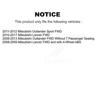 [Arrière] Kit d'ensemble roulement de roue et moyeu pour Mitsubishi Lancer Outlander Sport K70-100709