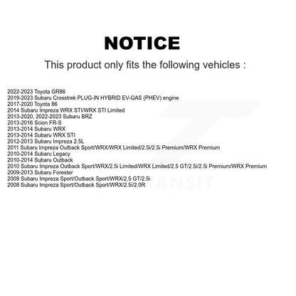 [Arrière] Kit d'ensemble roulement de roue et moyeu pour Subaru Outback Impreza Forester Legacy Crosstrek Scion FR-S BRZ Toyota 86 WRX GR86 STI K70-100711
