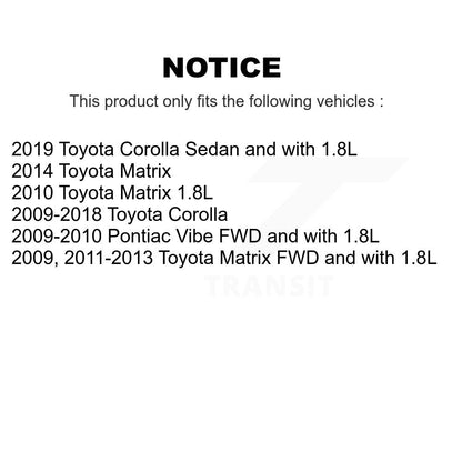 [Arrière] Kit d'ensemble roulement de roue et moyeu pour Toyota Corolla Matrix Pontiac Vibe K70-100713