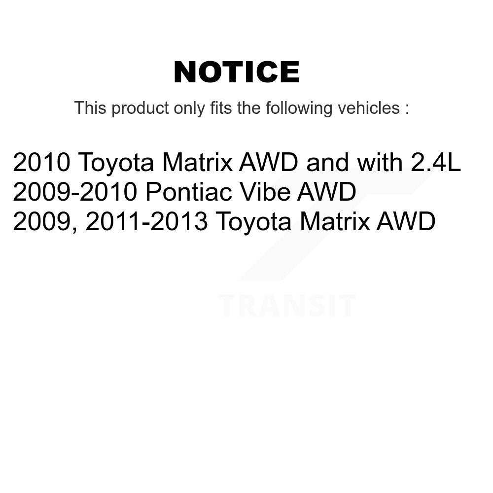 [Arrière] Kit d'ensemble roulement de roue et moyeu pour Toyota Matrix Pontiac Vibe K70-100714