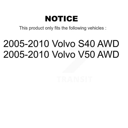 [Arrière] Kit d'ensemble roulement de roue et moyeu pour 2005-2010 Volvo S40 V50 AWD K70-100719