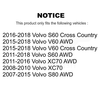[Arrière] Kit d'ensemble roulement de roue et moyeu pour Volvo S60 XC70 S80 V60 Cross Country K70-100720