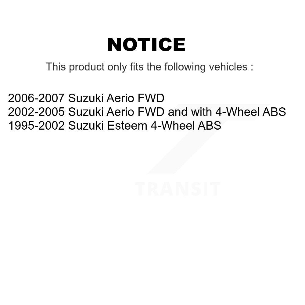 [Arrière] Kit d'ensemble roulement de roue et moyeu pour Suzuki Aerio Esteem K70-100723