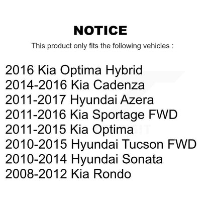 [Arrière] Kit d'ensemble roulement de roue et moyeu pour Hyundai Kia Sonata Optima Tucson Sportage Azera Rondo Cadenza K70-100729