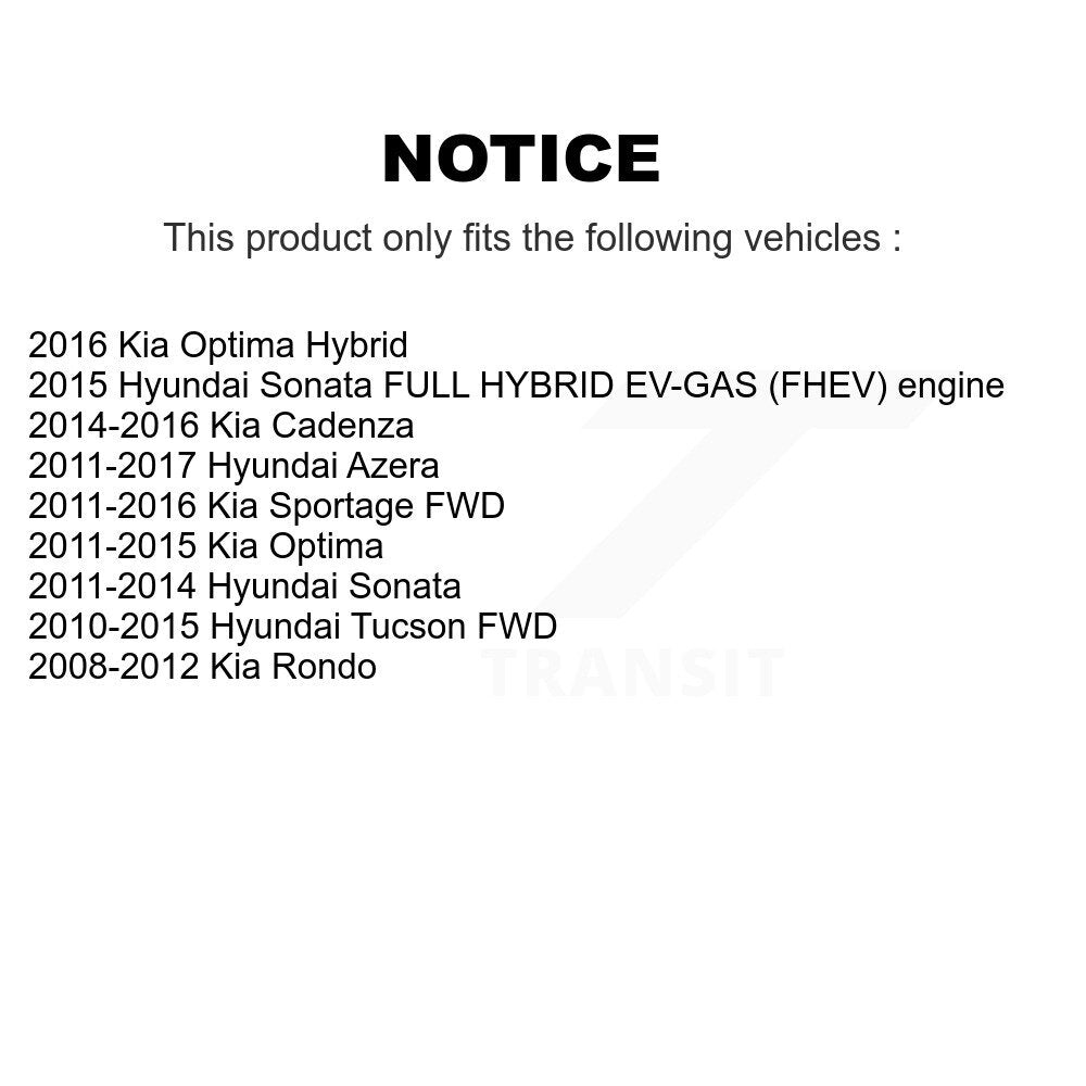 [Arrière] Kit d'ensemble roulement de roue et moyeu pour Hyundai Kia Sonata Optima Tucson Sportage Azera Rondo Cadenza K70-100729