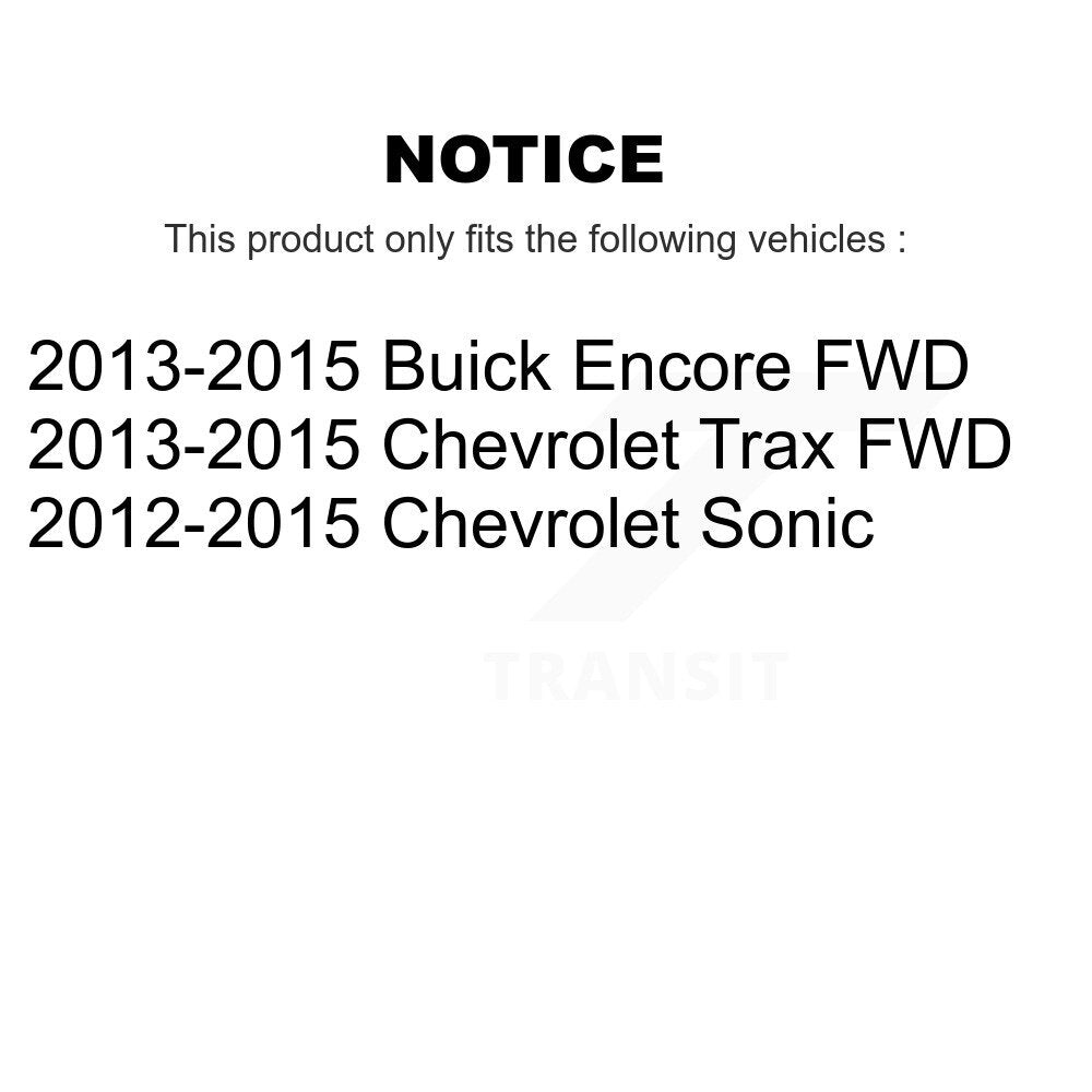 [Arrière] Kit d'ensemble roulement de roue et moyeu pour Chevrolet Sonic Buick Encore Trax K70-100730
