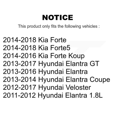 [Arrière] Kit d'ensemble roulement de roue et moyeu pour Hyundai Elantra Kia Forte Veloster GT Forte5 Coupe Koup K70-100746