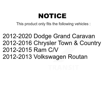 [Arrière] Kit d'ensemble roulement de roue et moyeu pour Dodge Grand Caravan Chrysler Town & Country Ram C/V Volkswagen Routan K70-100747