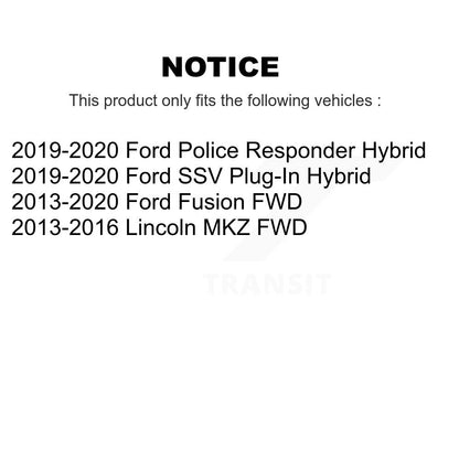 [Arrière] Kit d'ensemble roulement de roue et moyeu pour Ford Fusion Lincoln MKZ Police Responder Hybrid SSV Plug-In K70-100748