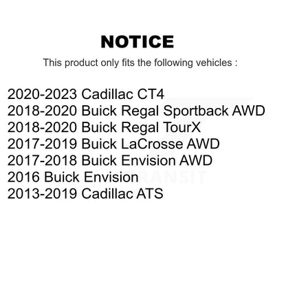 [Arrière] Kit d'ensemble roulement de roue et moyeu pour Cadillac ATS K70-100782