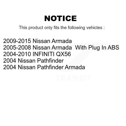 [Arrière] Kit d'ensemble roulement de roue et moyeu pour Nissan Armada INFINITI QX56 Pathfinder K70-100786