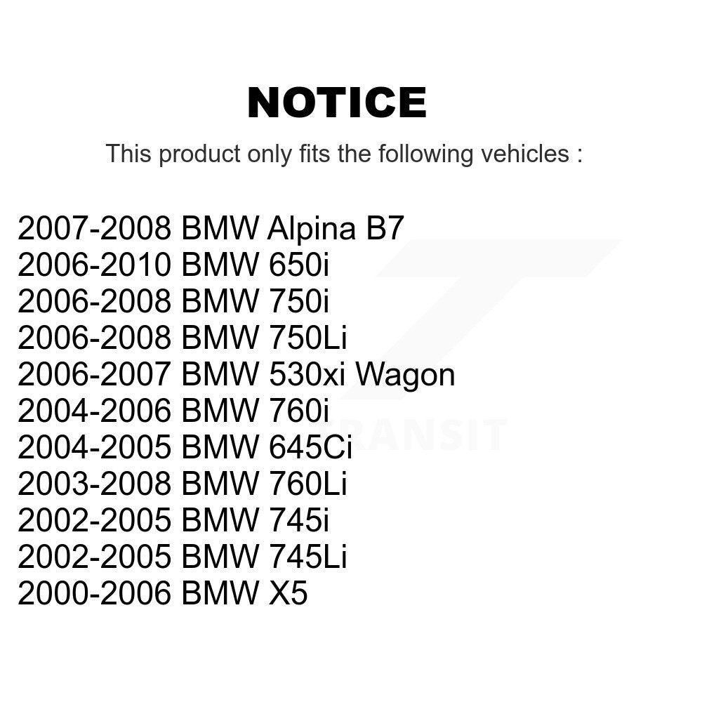 [Arrière] Kit d'ensemble roulement de roue pour BMW X5 750Li 650i 745Li 530xi 750i 745i 645Ci xDrive 760Li Alpina B7 760i Module K70-101023