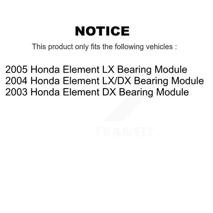 [Arrière] Kit d'ensemble roulement de roue pour Honda Element Module K70-101024