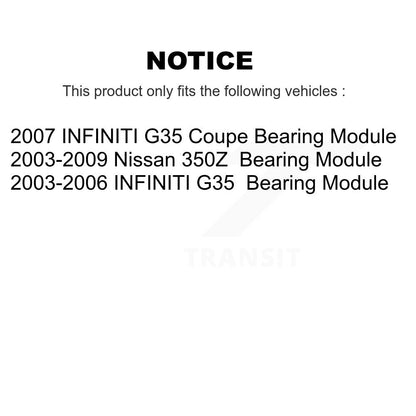 [Arrière] Kit d'ensemble roulement de roue pour Infiniti G35 Nissan 350Z INFINITI Module K70-101025