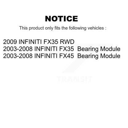 [Arrière] Kit d'ensemble roulement de roue pour Infiniti FX35 FX45 INFINITI K70-101028