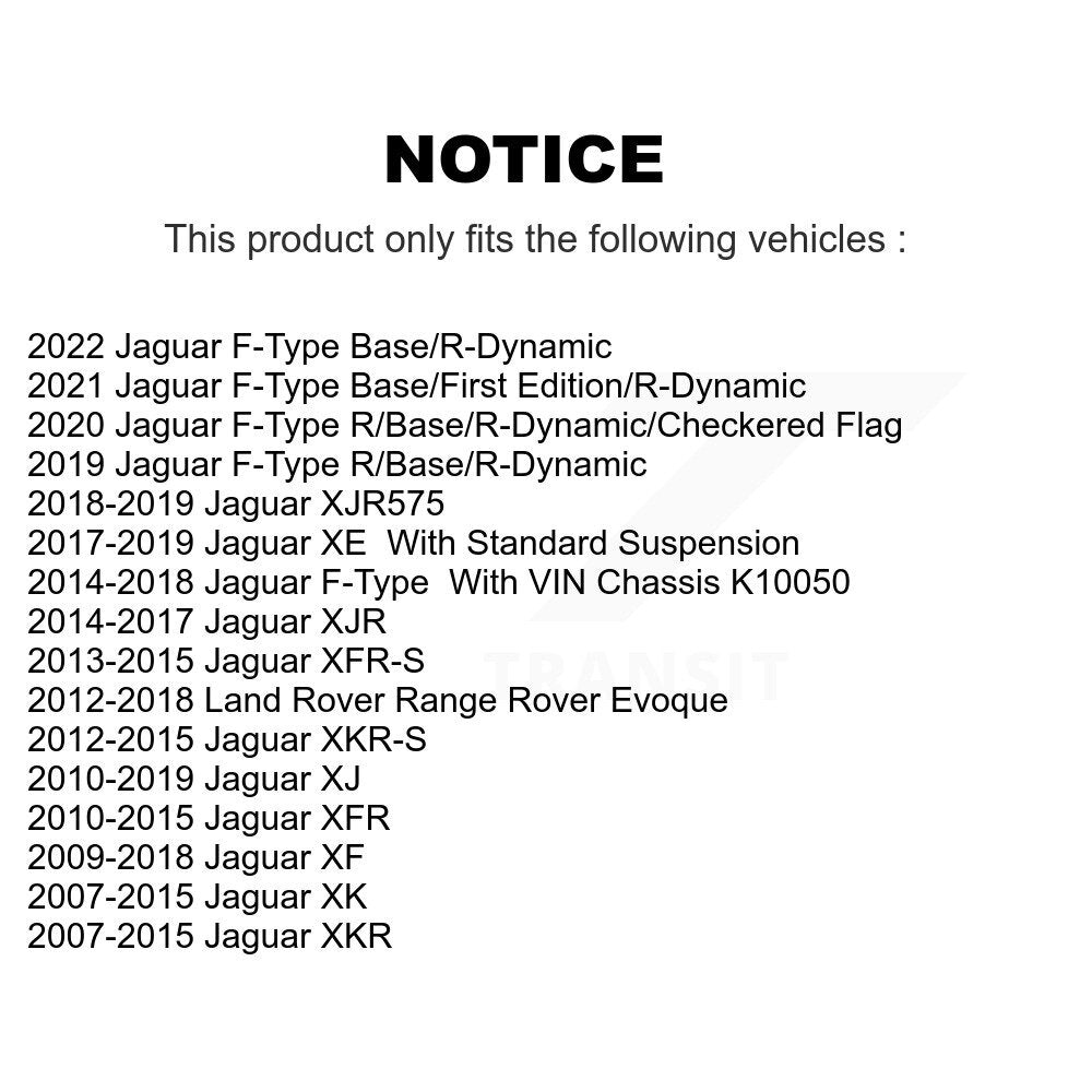 [Arrière] Kit de Roulement de roue pour Jaguar Land Rover Range Evoque XF XJ F-Type XK XKR XFR XJR XKR-S XFR-S XJR575 K70-101056