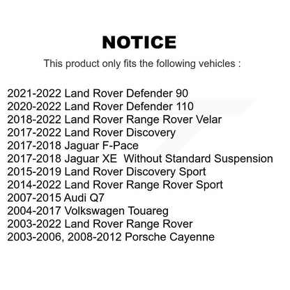 [Arrière] Kit de Roulement de roue pour Land Rover Range Audi Q7 Sport Volkswagen Touareg Porsche Cayenne Jaguar Discovery F-Pace XE Velar K70-101058