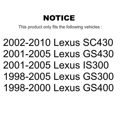 [Arrière] Kit de Roulement de roue pour Lexus GS300 SC430 IS300 GS400 GS430 K70-101065