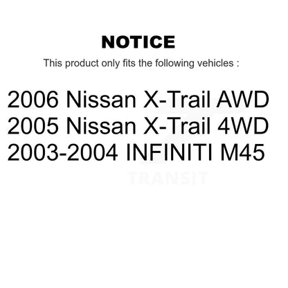[Arrière] Kit de Roulement de roue pour Infiniti M45 Nissan INFINITI X-Trail K70-101071