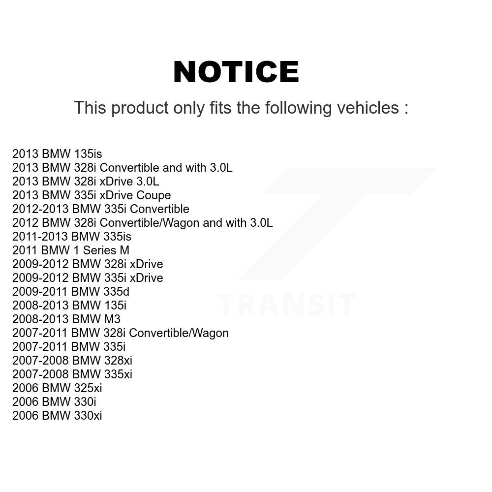 [Arrière] Kit de Roulement de roue pour BMW 328i xDrive 335i 328xi 330i M3 135i 325xi 335xi 335d 330xi 335is 135is 1 Series M K70-101073
