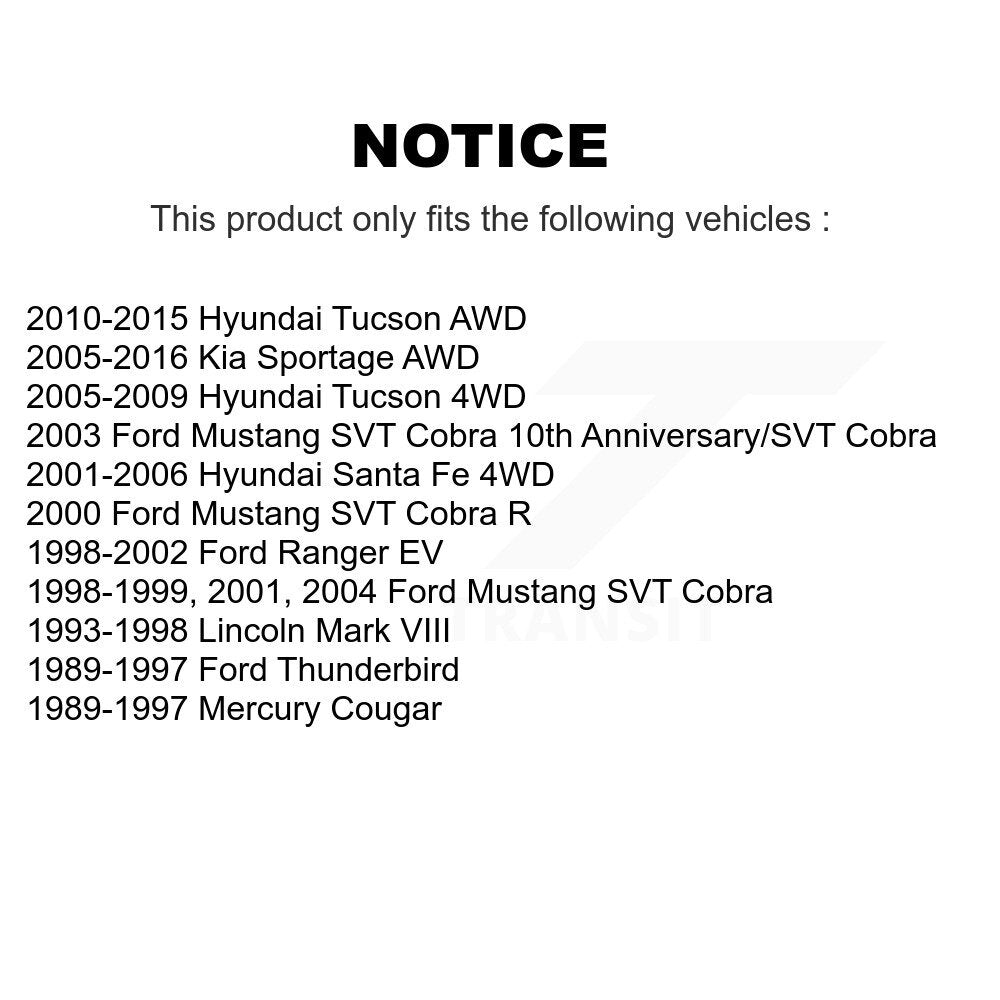 [Arrière] Kit de Roulement de roue pour Ford Ranger Hyundai Mustang Kia Sportage Tucson Santa Fe Thunderbird Mercury Cougar Lincoln Mark VIII K70-101075