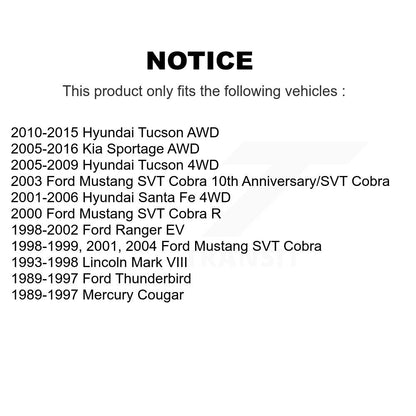 [Arrière] Kit de Roulement de roue pour Ford Ranger Hyundai Mustang Kia Sportage Tucson Santa Fe Thunderbird Mercury Cougar Lincoln Mark VIII K70-101075