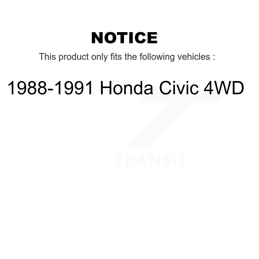 [Arrière] Kit de Roulement de roue pour 1988-1991 Honda Civic 4WD K70-101082