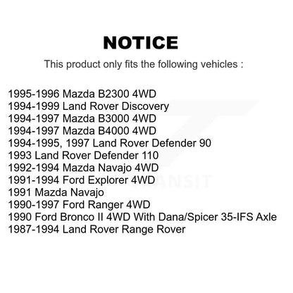 [Extérieur avant] Kit d'ensemble roulement de roue et cage pour Ford Ranger Explorer Mazda Land Rover B4000 Discovery B2300 B3000 Defender 90 Bronco II Range Navajo 110 K70-101092