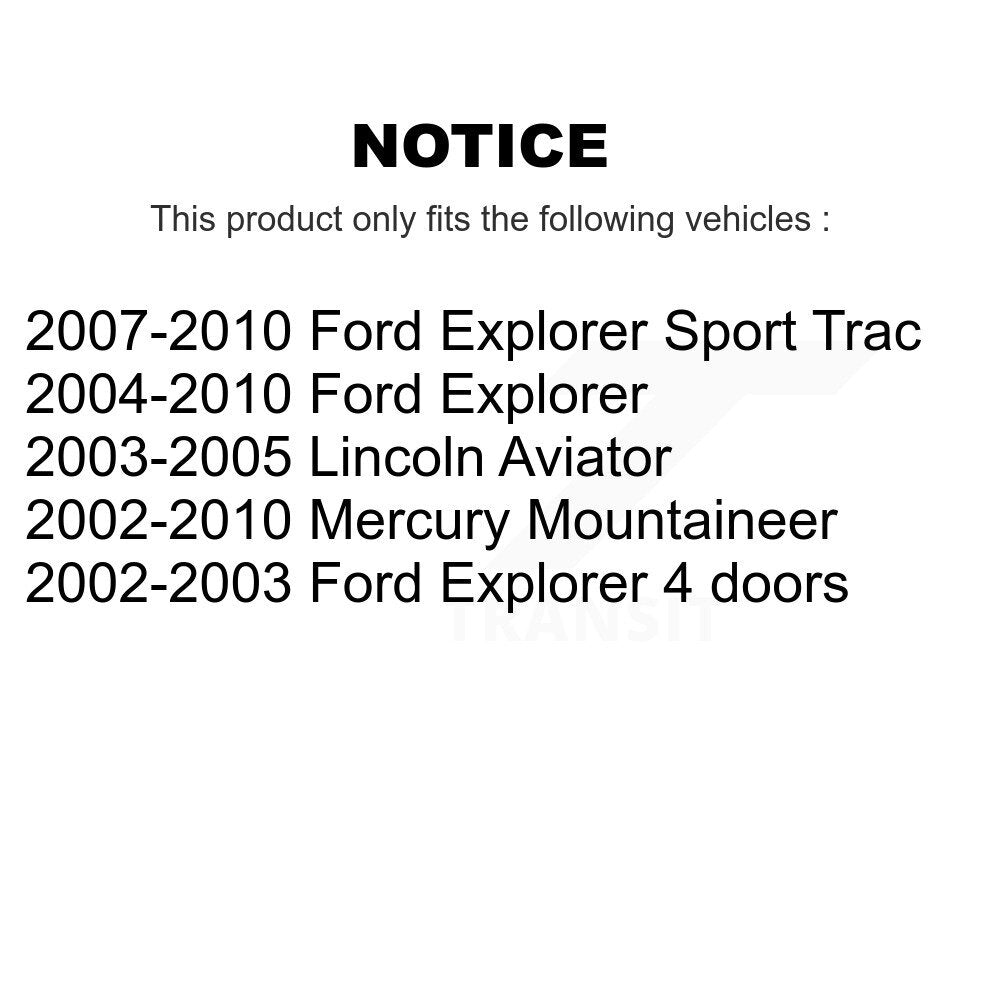 [Arrière] Kit d'ensemble roulement de roue et cage pour Ford Explorer Mercury Mountaineer Sport Trac Lincoln Aviator K70-101098