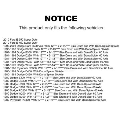 [Intérieur arrière] Kit d'ensemble roulement de roue et cage pour Dodge W250 Ram 3500 Van D250 Ford E-350 Super Duty B350 B3500 D350 W350 B300 D200 Plymouth PB350 W200 D300 PB300 W300 D400 CB300 E-450 D450 RD200 K70-101114